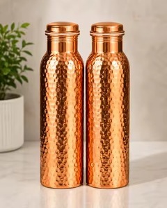Botella de Agua de Cobre con Diseño de Pavo Real, Estilo Oriental, Portátil, Reutilizable, para Viajes - Product Image 6