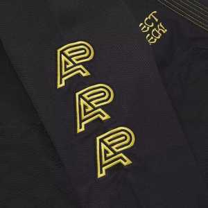Chaqueta de Kung Fu Shaolin Negra y Amarilla con Logotipo Bordado en la Parte Delantera, Ropa de Artes Marciales para Hombre, Corte Regular, Estilo Adulto - Product Image 2