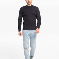Pulls d'hiver pour hommes en coton/laine de qualité supérieure, anti-plis à l'avant, écologiques, chauds, respirants, confortables, design tricoté classique, doux