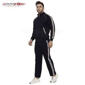 Conjunto Deportivo de Invierno para Hombre, Diseño Personalizado, Corte Ajustado, Rayas, 2 en 1, Ligero, Poliéster y Algodón, Venta al Por Mayor, OEM - Product Image 3
