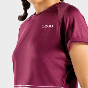 T-shirt femme col rond classique, séchage rapide, anti-humidité, toucher agréable pour la peau, prix direct usine, pour les acheteurs en gros - Product Image 4