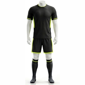 OEM Service Customized Breathable Mens Soccer Uniforms Kit with Moisture-Wicking Quick Dry Features Solid Color Football Jerseys - Product Image 1