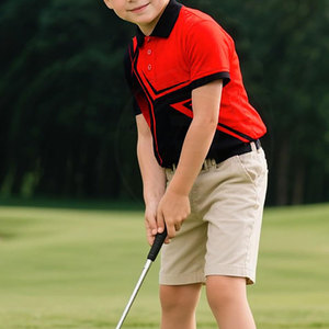 Vêtements de sport à séchage rapide, polos de golf pour jeunes golfeurs, matière flexible, entraînement sur le terrain, camps sportifs - Product Image 6