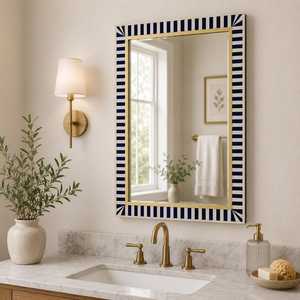 Hs Husnain Crafts India-Made <b>Silver</b> Modern Design Eco-Friendly Adjustable Rectangular <b>Wall</b> <b>Mirror</b> Framed Edge for Anniversary - Product Image 5