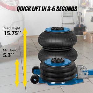 3 Ton/6600 Lbs Triple Bag Air Jack 15.75 Inch Lift Fast 3 5S Lifting for Cars - Product Image 6
