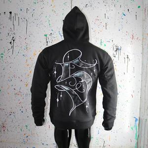 Sweat à capuche personnalisé Finer Threads Winter Black 100% coton vintage coupe classique, impression DTF/DTG/sérigraphie, faible MOQ, DDP - Product Image 6