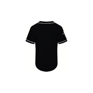 Maillot de baseball pour homme, col en V, imprimé, personnalisable avec le nom de l'équipe, boutons, manches courtes, respirant, séchage rapide, polyester/coton - Product Image 2