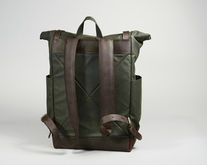 Sac à dos en cuir et toile pour voyage en plein air, sac pour ordinateur portable, vente en gros, fabricant OEM, marque privée LCB-0086 - Product Image 3