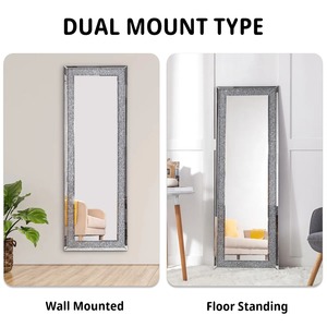 Hermoso espejo decorativo con borde de cristal, adecuado para sesiones de fotos y arreglos creativos, hecho a mano en India. - Product Image 5