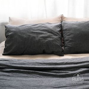 Breathable Cotton Bedding Pre-Washed Stone Gray bedding Set 4 PCS Pillow Cover Duvet Cover <b>Bed</b> <b>Sheet</b> For Hotel Bedding - Product Image 3