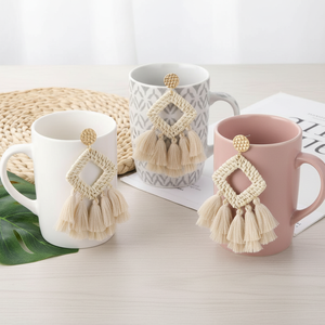 Vintage Inspired Rattan <b>Earrings</b> <b>Handmade</b> Natural Woven <b>Earrings</b> for Beach Party Festival Jewelry Accessories - Product Image 4