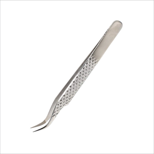 Pinces à cils professionnelles en acier inoxydable, courbées, à pointes angulaires, pour extensions de cils, volume, 90 degrés - Product Image 4