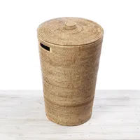 Hot Günstige Lagerung Rattan Wicker Lagerung Wäsche korb Gewebte Körbe mit Deckel Kauf in großer Menge natürliche Vietnam Leinwand