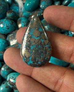 Lot de cabochons en turquoise mélangée AAA+++ – Pierres précieuses en turquoise naturelle en vrac, formes variées pour la fabrication de bijoux, vente en gros - Product Image 3