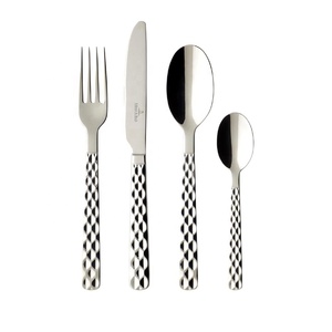 stainless steel silver Plated Luxury <b>flatware</b> <b>set</b> with modern look design cutlery <b>set</b> for restaurant wedding hotel home - Product Image 3