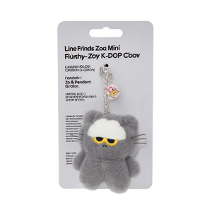 Line Friends Zoa Mini Flush Key <b>Ring</b> G-Dragon Zoa K-<b>POP</b> Keychain Zo&Friends Zoa Plush Pendant Grey Color - Product Image 3