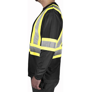 Camiseta de Seguridad Reflectante Clase 3, Alta Visibilidad, Transpirable, de Secado Rápido, con Logotipo Personalizado, Camisetas de Poliéster Tipo Bird Eye para Hombre y Mujer - Product Image 5