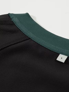 Camiseta de Verano para Hombre, Cuello Redondo, Color Sólido, Manga Corta, Mezcla Microelástica, Corte Regular, Hombros Caídos, Transpirable, Informal - Product Image 4