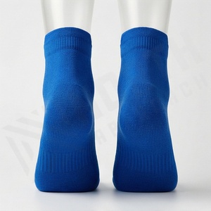 Blue Ankle <b>Socks</b> Breathable Knitted <b>Running</b> Sports <b>Socks</b> for Adults Solid Color Regular Style - Product Image 2