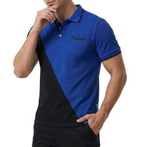 Polo piqué respirant pour hommes en gros, personnalisable avec logo, élégant, à blocs de couleur, avec poignets contrastants, manches courtes, pour le golf - Product Image 6