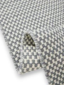 Tapis Dhurrie en laine tissé à la main, feutre de laine 0 Count, tapis épais, tapis confort à boucles, tapis à poils longs 15 mm, motif écossais rectangulaire - Product Image 2