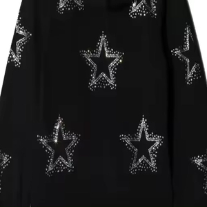 Sudadera con Capucha de Felpa Francesa Gruesa para Hombre, Estilo Urbano con Pedrería, Logotipo Personalizado, Mezcla de Algodón Transpirable y Personalizable - Product Image 3