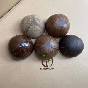 COCO ECO BRAND ที่ใส่เทียนเปลือกมะพร้าวคุณภาพสูง ทำด้วยมือ (รูปทรงฮาฟท์) กันน้ำ รีไซเคิลได้ เป็นมิตรกับสิ่งแวดล้อม รับทำโลโก้ตามสั่ง - Product Image 3