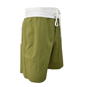 Shorts de bain et de surf personnalisés pour hommes à séchage rapide avec logo, taille élastique, gris, pour la plage - Product Image 3