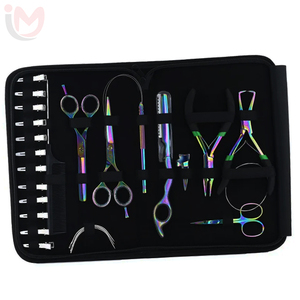 Kit d'outils professionnels pour extensions de cheveux destiné aux stylistes |   Pince à micro-perles, outil à boucles, ciseaux à effiler - Product Image 1