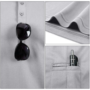 Camisas de Trabajo para Hombre al por Mayor con Logotipo Impreso, de Secado Rápido, Manga Corta, Cierre de Botones, 100% Algodón - Product Image 3