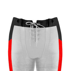 Uniforme de Fútbol Americano Sublimado Personalizado, Conjunto de Pantalones y Camiseta Blanca, Roja y Negra para Hombre, Transpirable, Cuello en V, Sin Mangas - Product Image 5