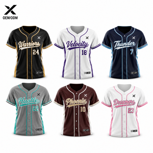 Maillots de baseball personnalisés sublimés XSC |   Uniformes d'équipe professionnels |   Vêtements de sport personnalisés en polyester respirant OEM/ODM - Product Image 1