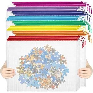 24 Pezzi Grandi Buste Riutilizzabili con Cerniera, Sacchetti in Rete per Archiviazione, per Accessori Puzzle - Product Image 1