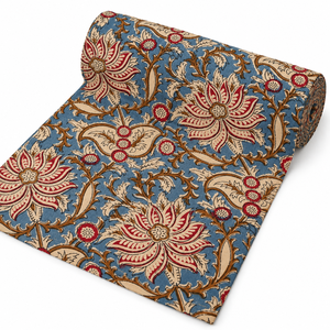 Tela Floral 100% Algodón, Transpirable, Absorbente de Humedad, Estampada a Mano, de Peso Medio, para Ropa de Cama y Fundas de Edredón - Product Image 5