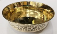 Ensemble de bols en laiton de haute qualité 250 ml, bols de service à imprimé doré pour la maison, les restaurants, cadeau de Diwali, design traditionnel