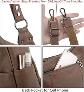 Sacs à main en cuir pour femmes fabriqués sur mesure au Pakistan, sacs à bandoulière de luxe en cuir de vachette véritable - Product Image 4