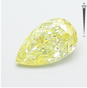 Diamante Cultivado en Laboratorio con Certificación IGI, 2.08 CT, Corte PEAR MODIFIED, Color Amarillo Fantasía, Claridad VVS2, CVD LG 795645251 para Joyería ROYAL - Product Image 1