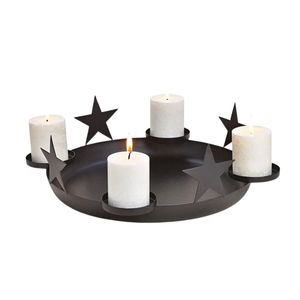 Ensemble de 2 porte-bougies en fer poli doré pour la décoration, pour les anniversaires, pour les mariages, pour la table à manger - Product Image 2