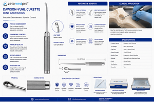 Curette DAWSON-YUHL courbée vers l'arrière 4mm x 8mm Cup ZETOMEDPRO - Product Image 4