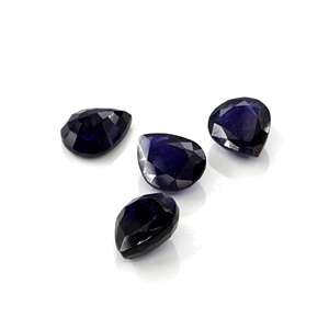 Saphirs bleus naturels de Bangkok, taille poire calibrée 9x11mm, pierres précieuses de saphir bleu naturel facettées pour la création de bijoux - Product Image 1