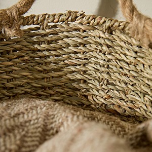 Natural Woven Seagrass Medium Indoor <b>Storage</b> Wall <b>Basket</b> Handmade <b>Storage</b> <b>Basket</b> Wholesale eco-friendly Made in Viet Nam - Product Image 6