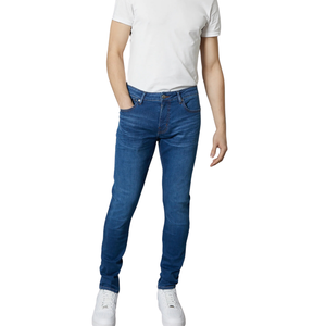 Pantalones Vaqueros de Mezclilla para Hombre, Corte Recto, Transpirables, Tejidos, Casuales de Primavera, Estilo Elástico ODM - Product Image 2