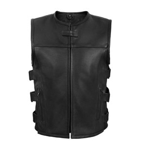 Servicio OEM, MOQ Bajo, Chaleco de Cuero para Hombre, Chaleco Ligero de Cuero de Alta Calidad a Precio de Mayoreo - Product Image 1
