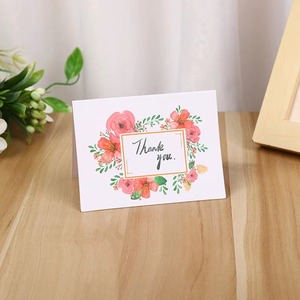 Carte de remerciement miniature pliée personnalisée de luxe à motifs floraux pour l'emballage de cadeaux de boutique et les inserts pour commandes e-commerce - Product Image 5