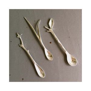 Carve Patterns Luxury <b>Twig</b> Design Handle with Serving Dessert Flatware Gold Servers Stainless Steel Tableware Set for Wedding - Product Image 1