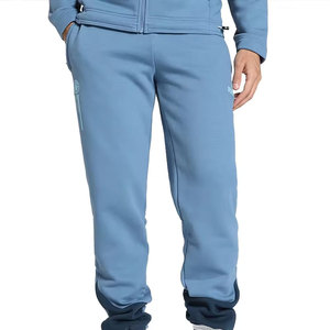 MONRAZ INTERNATIONAL <b>Men's</b> Blue Lightweight Sweatpants <b>Drawstring</b> Elastic Waist Side Pockets Casual Joggers Quick Dry 100% - Product Image 1