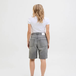 2026 Fashion Regular Fit Straight Short <b>Jeans</b> Washed Denim Distressed Breathable Mid <b>Waist</b> Casual Custom Logo High Quality OEM - Product Image 3