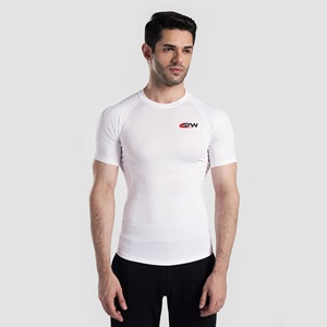 Camiseta de Compresión de Secado Rápido para Hombre, Protección UV, para MMA, BJJ, Surf, con Logotipo Personalizado, OEM, Venta al por Mayor de Fábrica - Product Image 1
