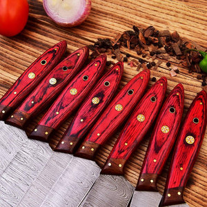 Luxury Damascus Steel Kitchen <b>Knife</b> <b>Set</b> Professional Grade Chef <b>Knives</b> Elegant Smooth Design Durable Long Lasting Kitchen Tool - Product Image 3