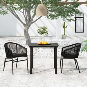 Conjunto de Comedor para Jardín en Negro - Product Image 1